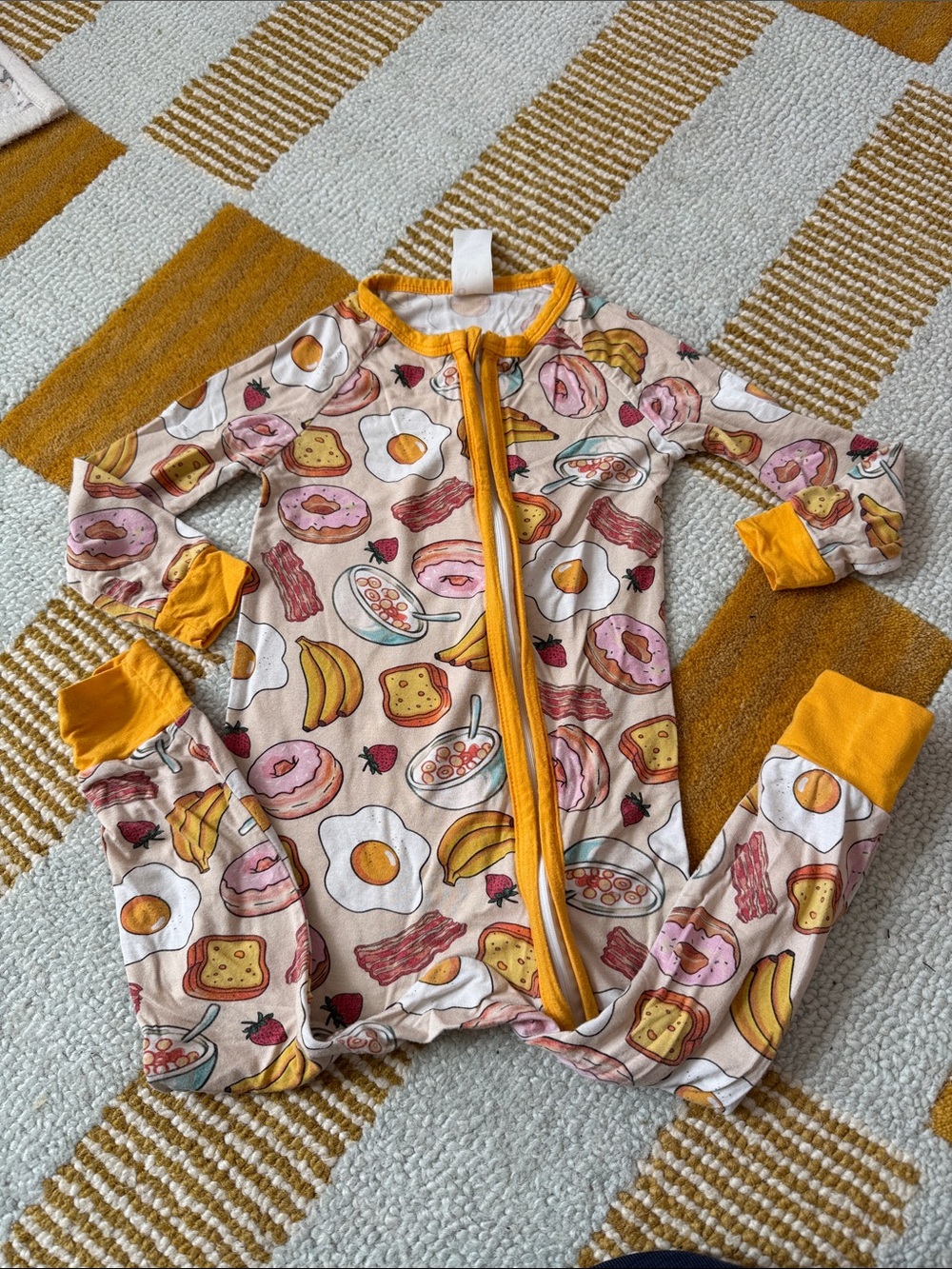 PatPat bamboo-like breakfast food sleeper  24m